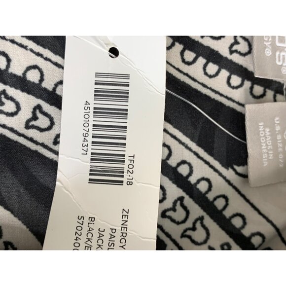 Chico's Zenergy Paisley Jacket Active Zip Size 0/2 US lightweight NWT 7084 - Picture 13 of 16